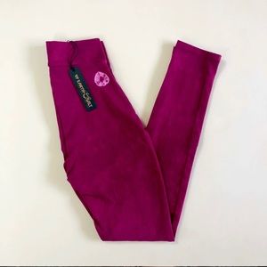 Hand made, Ethically Sourced Leggings, Cranberry/Magenta